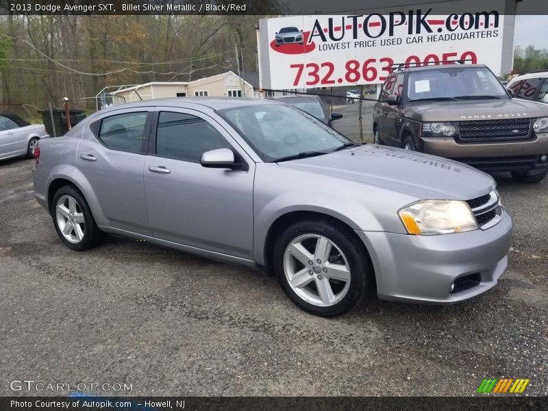 Billet Silver Metallic / Black/Red 2013 Dodge Avenger SXT