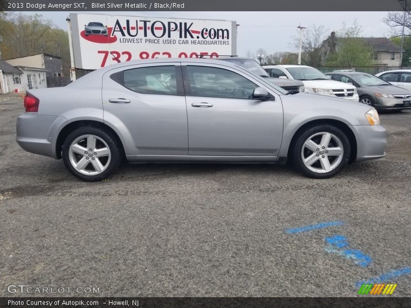 Billet Silver Metallic / Black/Red 2013 Dodge Avenger SXT