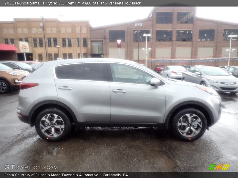Stellar Silver Metallic / Black 2021 Hyundai Santa Fe Hybrid SEL Premium AWD