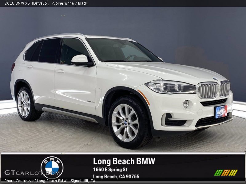 Alpine White / Black 2018 BMW X5 sDrive35i