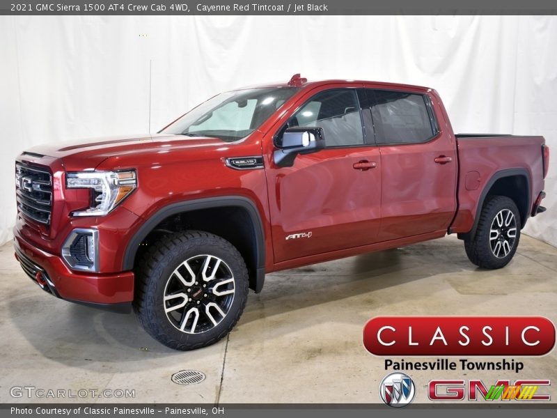 Cayenne Red Tintcoat / Jet Black 2021 GMC Sierra 1500 AT4 Crew Cab 4WD