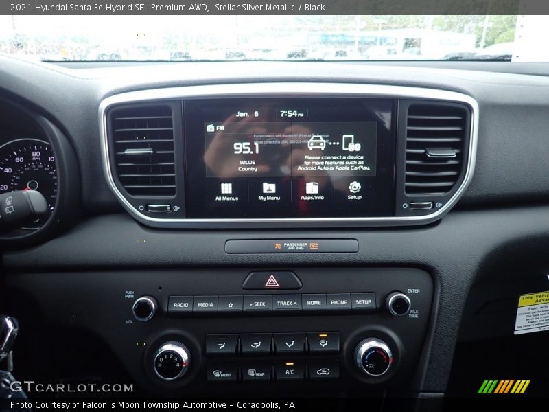 Controls of 2021 Santa Fe Hybrid SEL Premium AWD