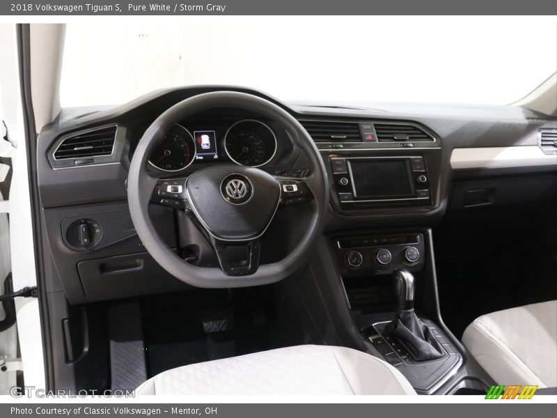 Pure White / Storm Gray 2018 Volkswagen Tiguan S