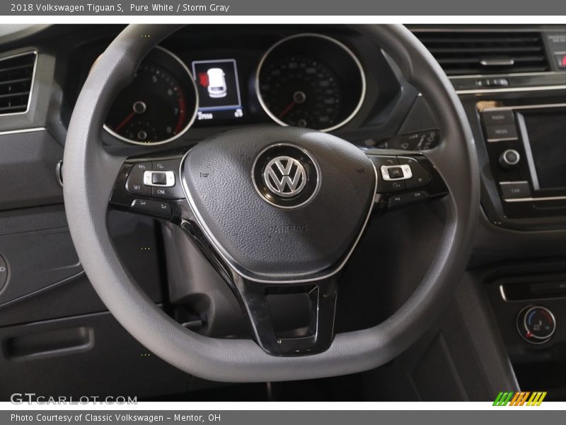 Pure White / Storm Gray 2018 Volkswagen Tiguan S