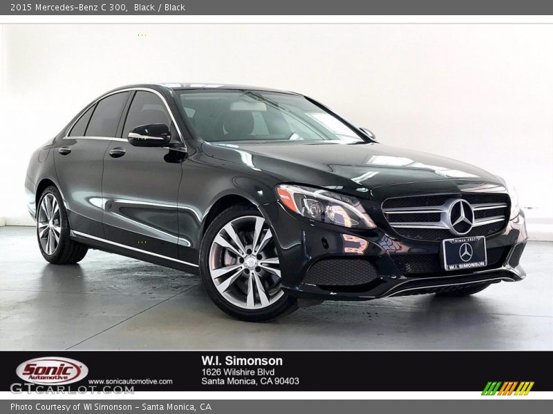 Black / Black 2015 Mercedes-Benz C 300