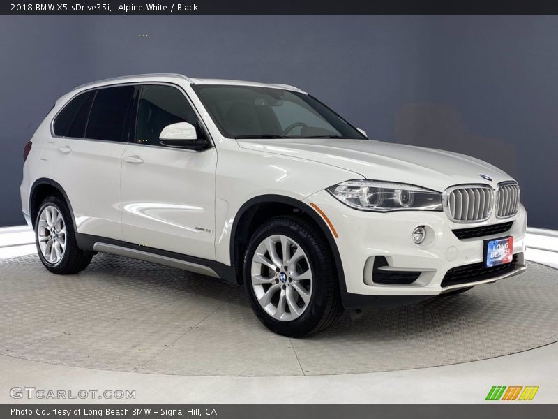 Alpine White / Black 2018 BMW X5 sDrive35i