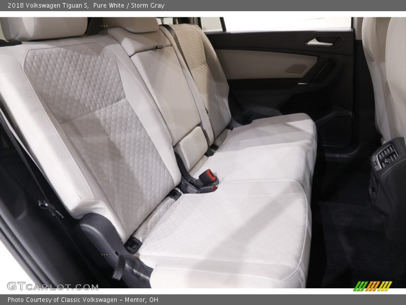 Pure White / Storm Gray 2018 Volkswagen Tiguan S