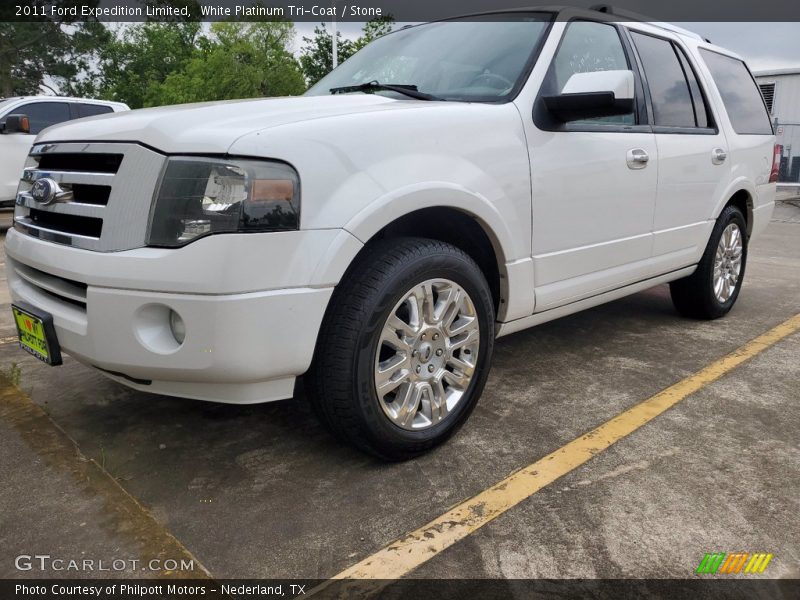 White Platinum Tri-Coat / Stone 2011 Ford Expedition Limited