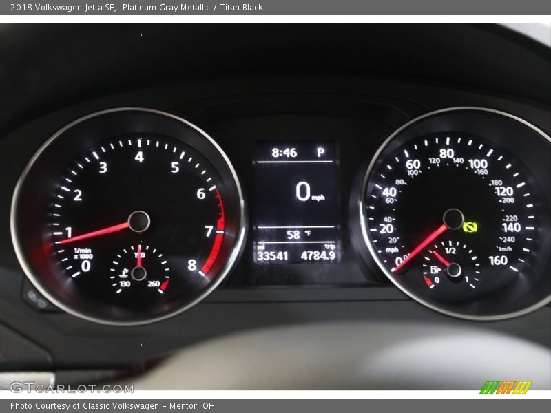 Platinum Gray Metallic / Titan Black 2018 Volkswagen Jetta SE
