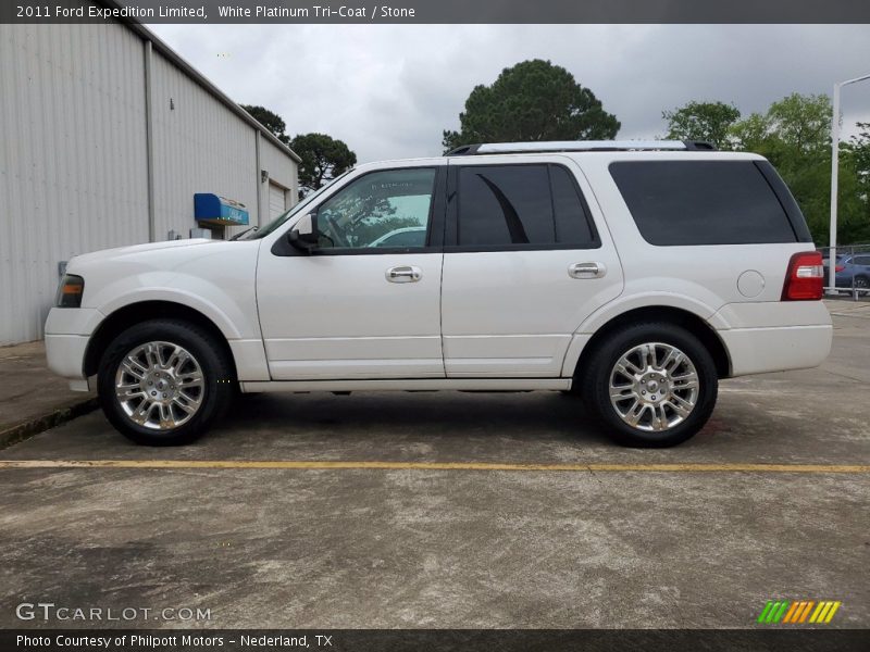 White Platinum Tri-Coat / Stone 2011 Ford Expedition Limited