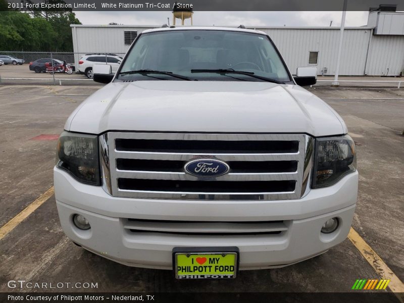 White Platinum Tri-Coat / Stone 2011 Ford Expedition Limited