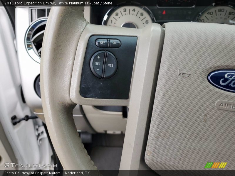 White Platinum Tri-Coat / Stone 2011 Ford Expedition Limited