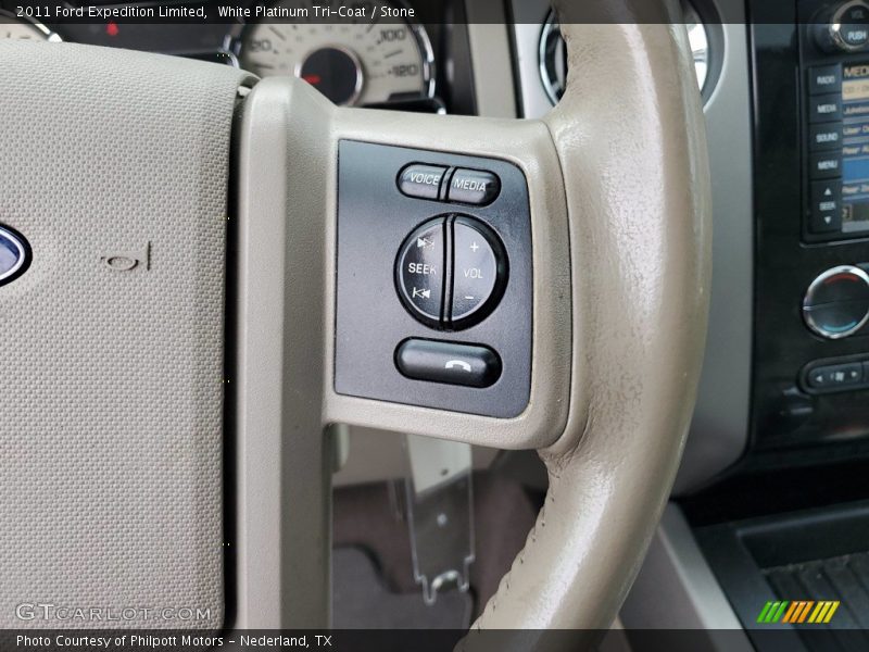 White Platinum Tri-Coat / Stone 2011 Ford Expedition Limited