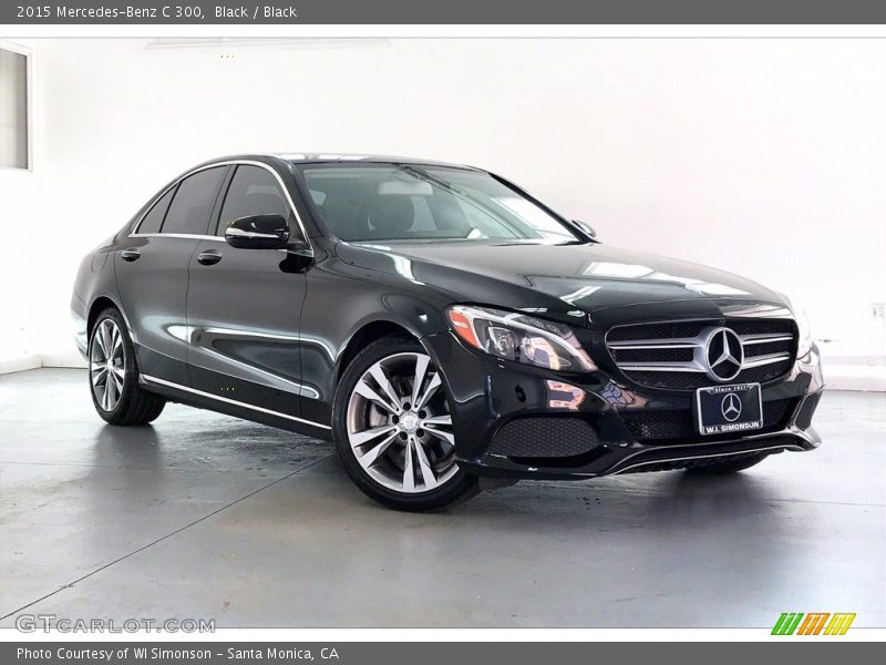 Black / Black 2015 Mercedes-Benz C 300