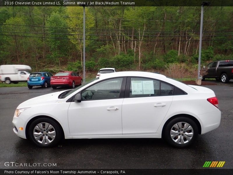 Summit White / Jet Black/Medium Titanium 2016 Chevrolet Cruze Limited LS