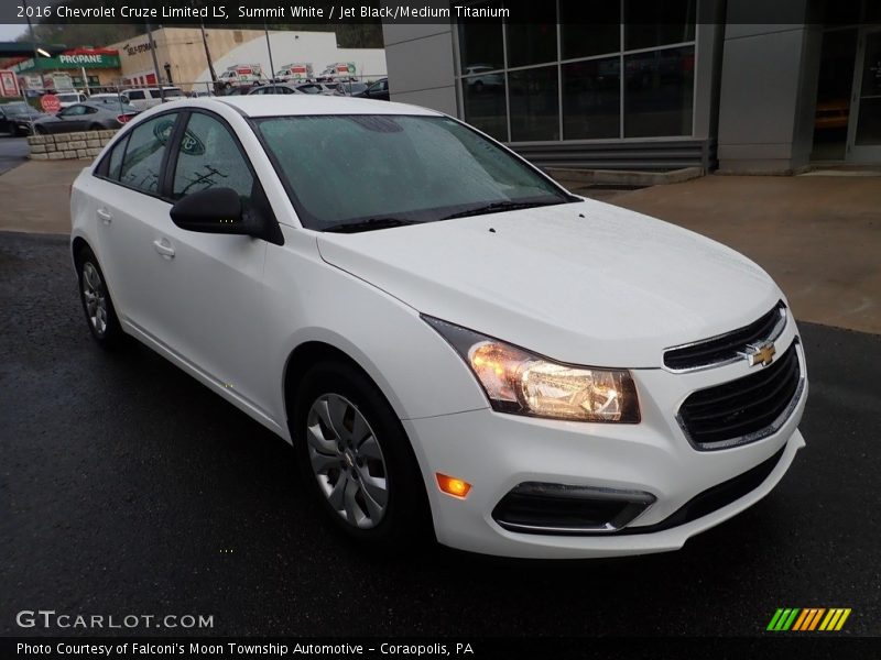 Summit White / Jet Black/Medium Titanium 2016 Chevrolet Cruze Limited LS