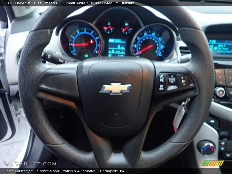 Summit White / Jet Black/Medium Titanium 2016 Chevrolet Cruze Limited LS
