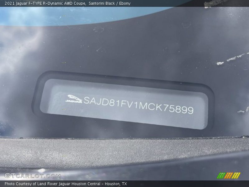 Santorini Black / Ebony 2021 Jaguar F-TYPE R-Dynamic AWD Coupe