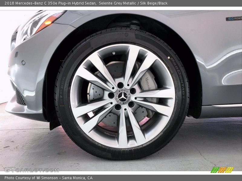 Selenite Grey Metallic / Silk Beige/Black 2018 Mercedes-Benz C 350e Plug-in Hybrid Sedan