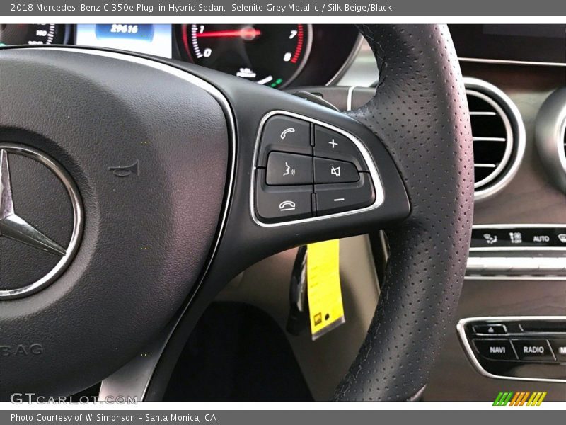 Selenite Grey Metallic / Silk Beige/Black 2018 Mercedes-Benz C 350e Plug-in Hybrid Sedan