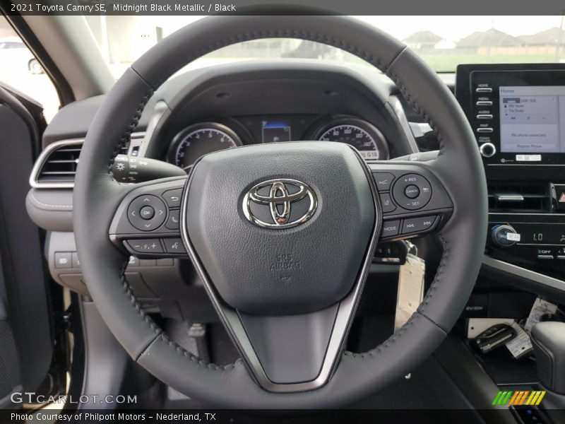 Midnight Black Metallic / Black 2021 Toyota Camry SE
