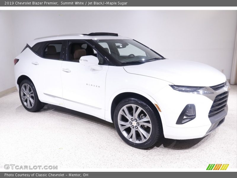 Summit White / Jet Black/­Maple Sugar 2019 Chevrolet Blazer Premier