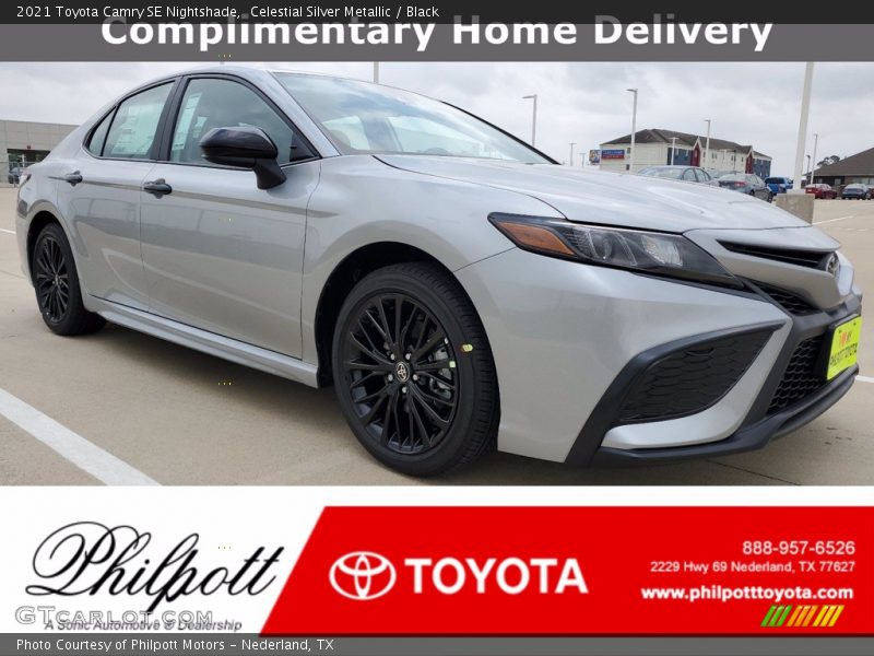 Celestial Silver Metallic / Black 2021 Toyota Camry SE Nightshade