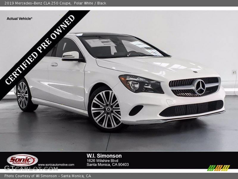 Polar White / Black 2019 Mercedes-Benz CLA 250 Coupe
