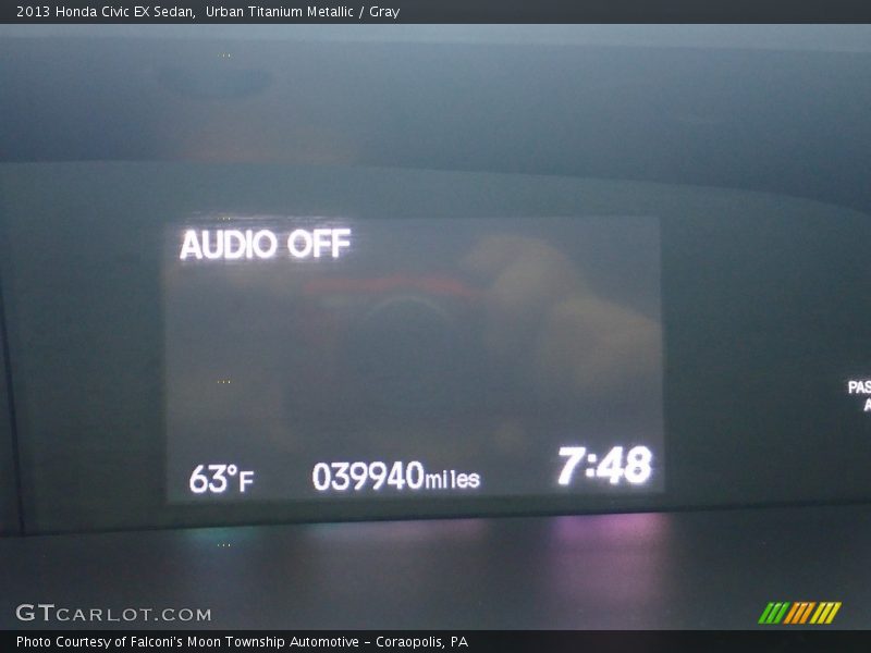 Urban Titanium Metallic / Gray 2013 Honda Civic EX Sedan