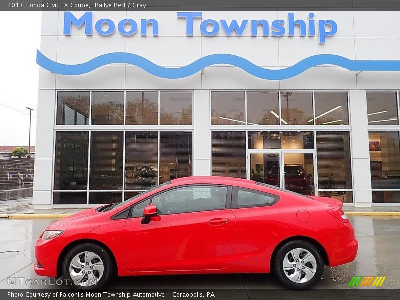 Rallye Red / Gray 2013 Honda Civic LX Coupe