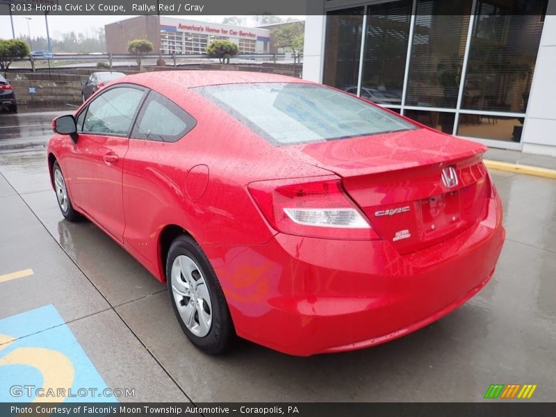 Rallye Red / Gray 2013 Honda Civic LX Coupe