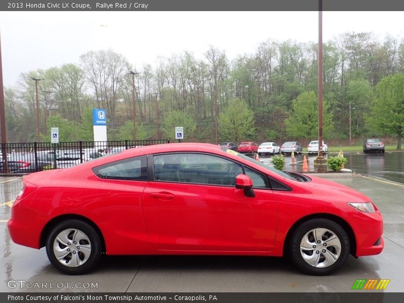 Rallye Red / Gray 2013 Honda Civic LX Coupe