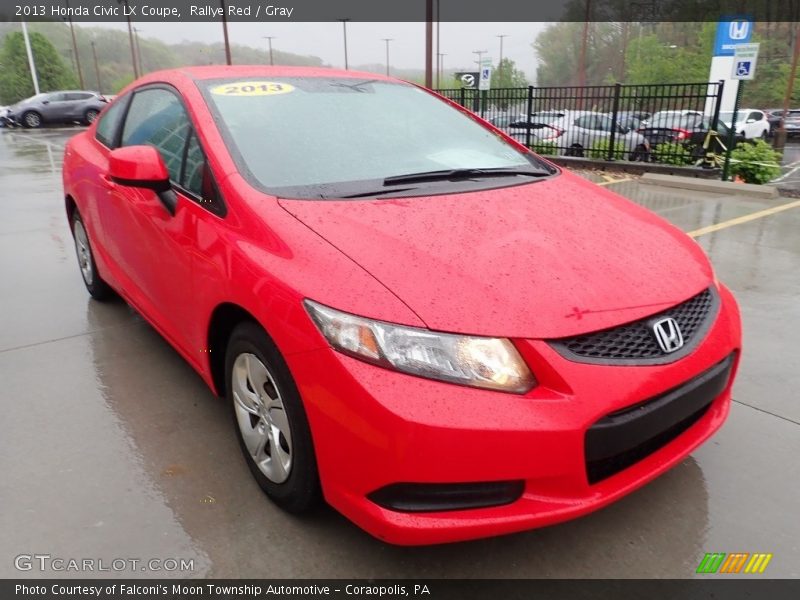 Rallye Red / Gray 2013 Honda Civic LX Coupe