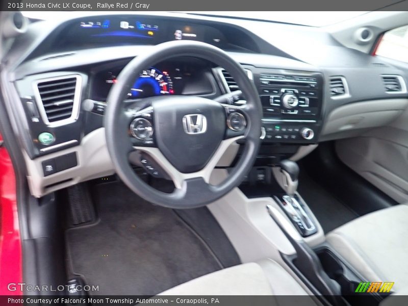 Rallye Red / Gray 2013 Honda Civic LX Coupe