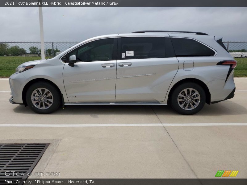 Celestial Silver Metallic / Gray 2021 Toyota Sienna XLE Hybrid