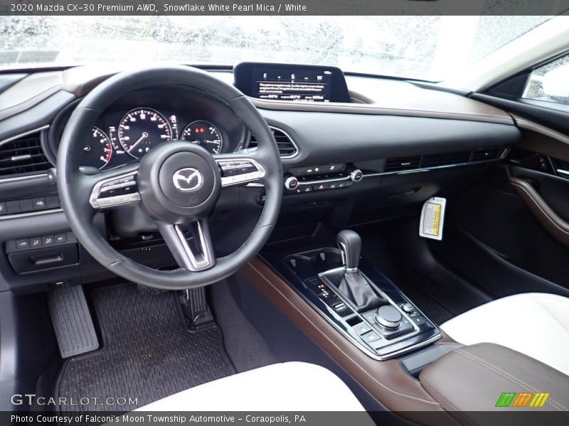 Snowflake White Pearl Mica / White 2020 Mazda CX-30 Premium AWD