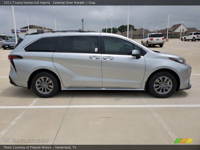 Celestial Silver Metallic / Gray 2021 Toyota Sienna XLE Hybrid