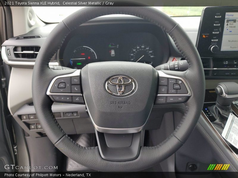 Celestial Silver Metallic / Gray 2021 Toyota Sienna XLE Hybrid
