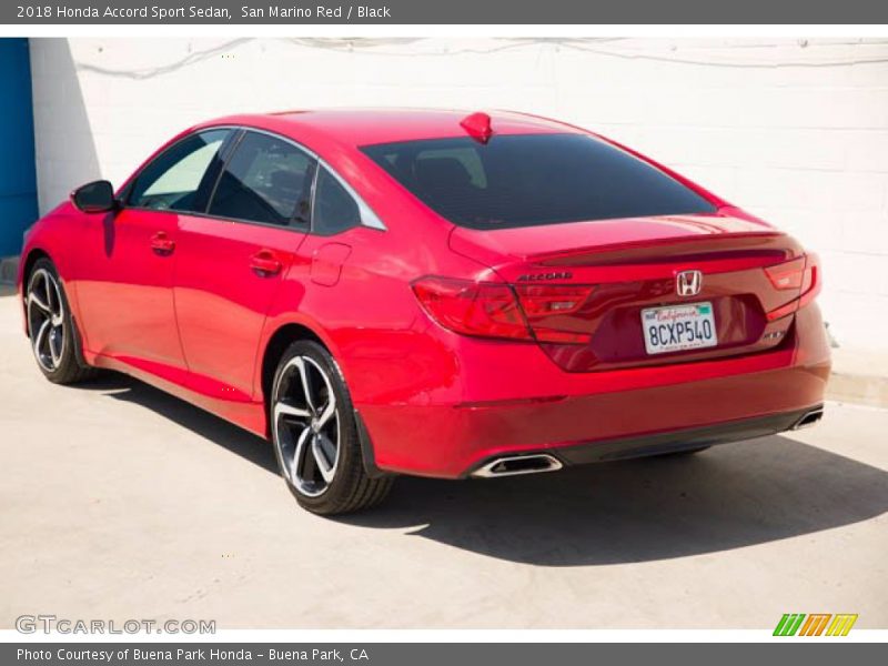 San Marino Red / Black 2018 Honda Accord Sport Sedan