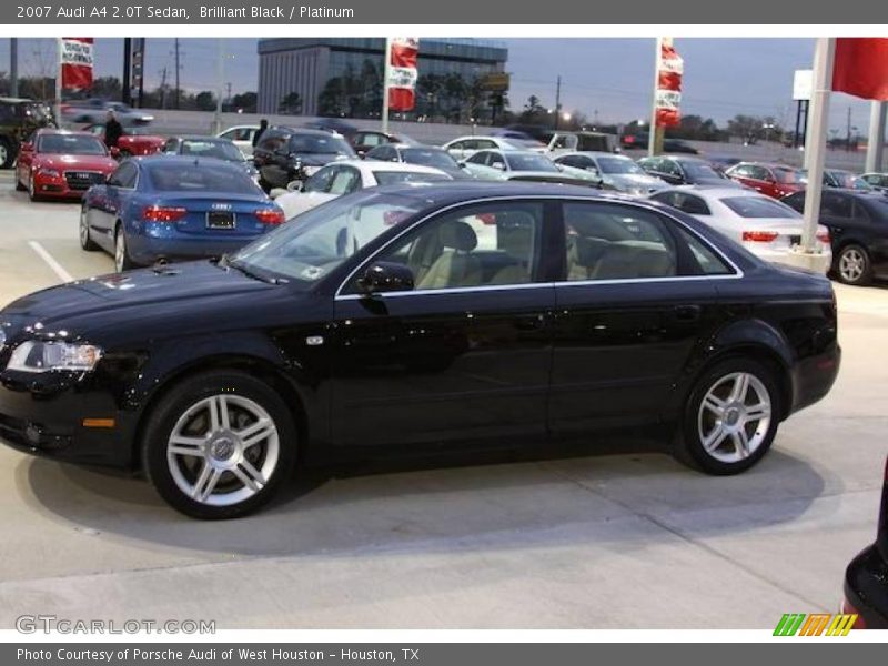 Brilliant Black / Platinum 2007 Audi A4 2.0T Sedan