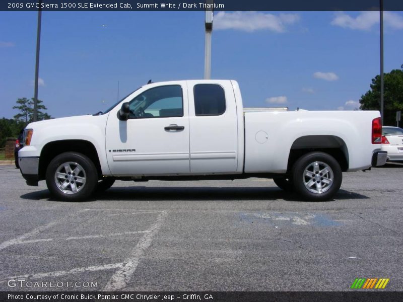 Summit White / Dark Titanium 2009 GMC Sierra 1500 SLE Extended Cab