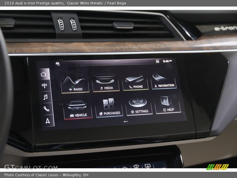 Controls of 2019 e-tron Prestige quattro