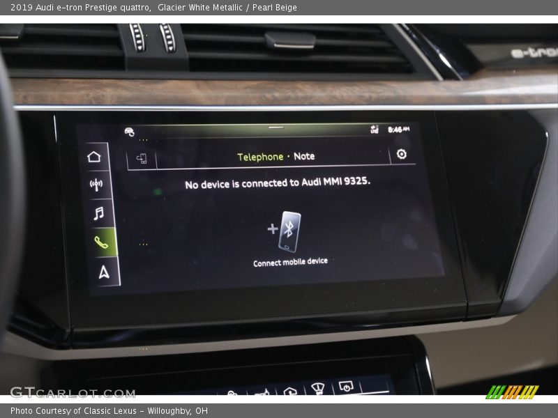 Glacier White Metallic / Pearl Beige 2019 Audi e-tron Prestige quattro