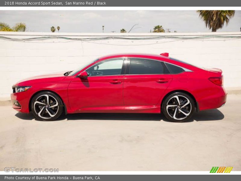 San Marino Red / Black 2018 Honda Accord Sport Sedan