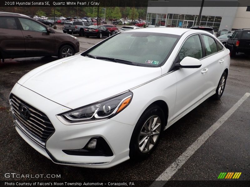 Quartz White Pearl / Gray 2018 Hyundai Sonata SE