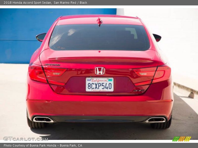 San Marino Red / Black 2018 Honda Accord Sport Sedan