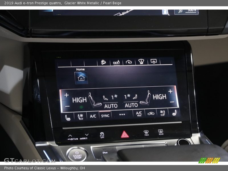Controls of 2019 e-tron Prestige quattro