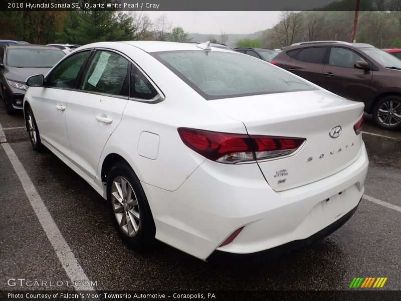 Quartz White Pearl / Gray 2018 Hyundai Sonata SE