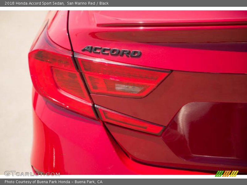 San Marino Red / Black 2018 Honda Accord Sport Sedan
