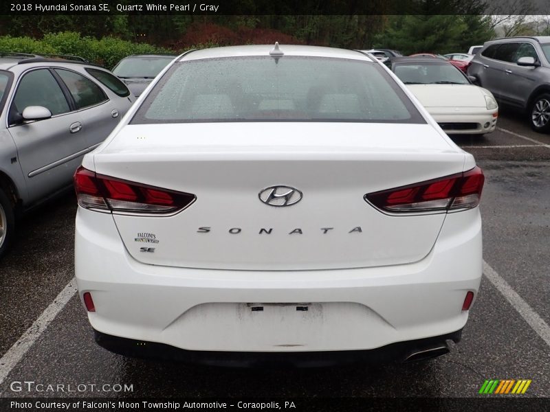 Quartz White Pearl / Gray 2018 Hyundai Sonata SE